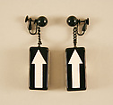 Earrings, Giorgio di Sant'Angelo (American, born Italy, 1933–1989), plastic, metal, American